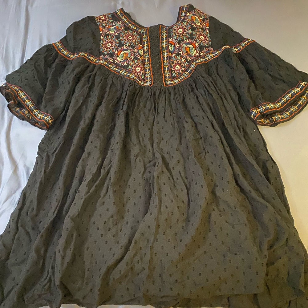 Zara black embroidered play suit